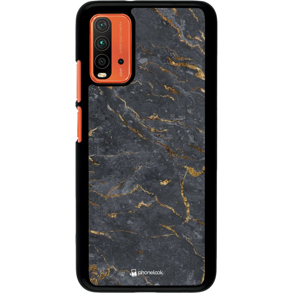 Coque Xiaomi Redmi 9T - Grey Gold Marble