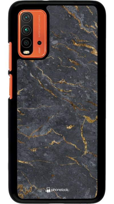 Coque Xiaomi Redmi 9T - Grey Gold Marble