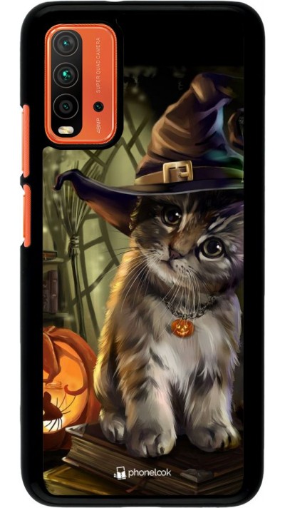 Coque Xiaomi Redmi 9T - Halloween 21 Witch cat