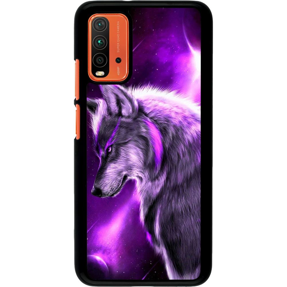 Coque Xiaomi Redmi 9T - Purple Sky Wolf