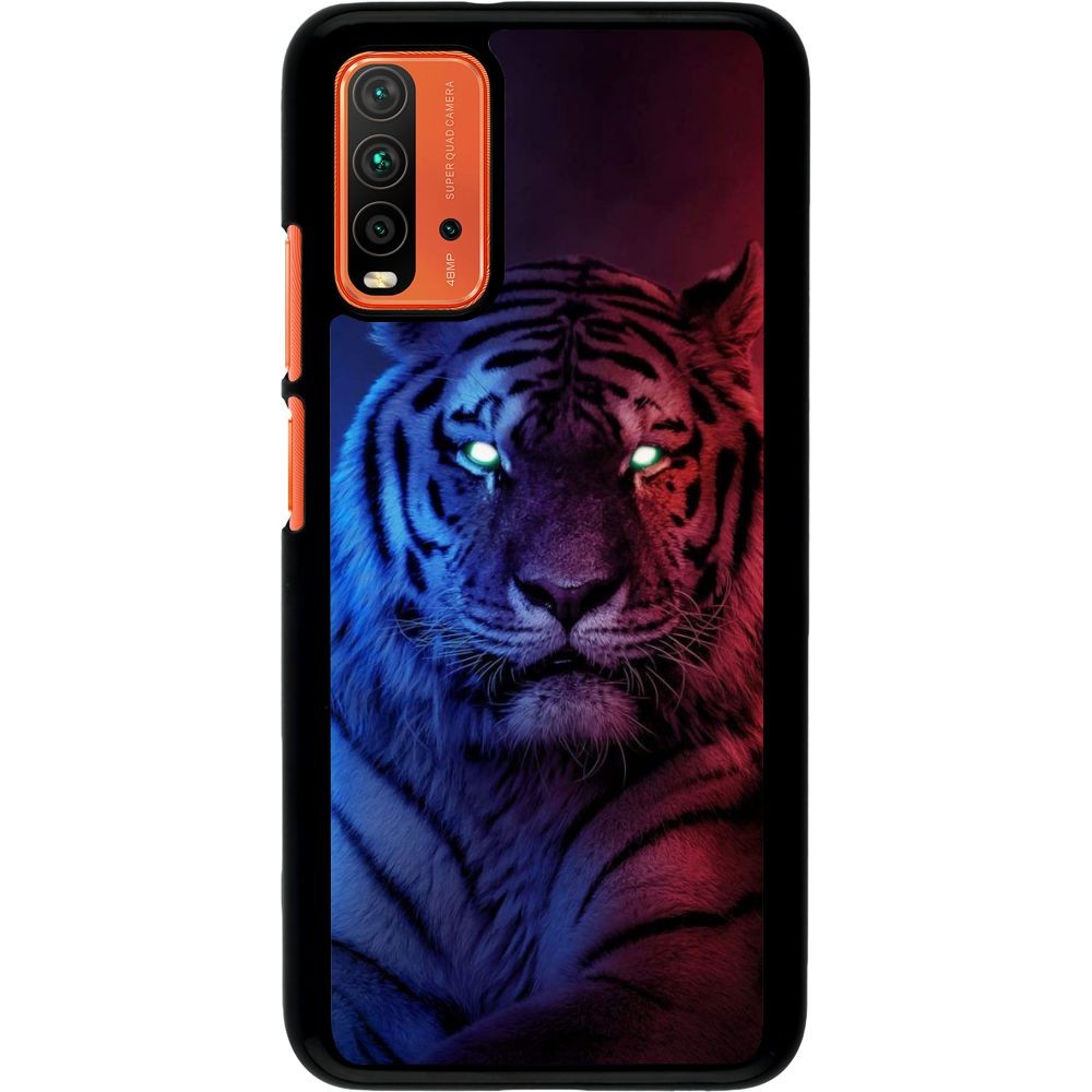 Hülle Xiaomi Redmi 9T - Tiger Blue Red