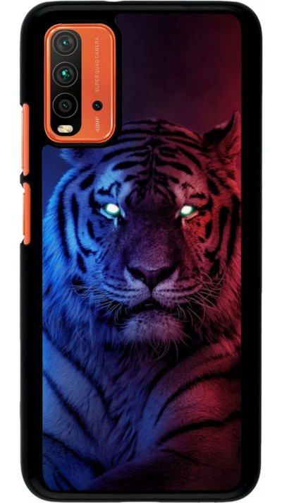 Hülle Xiaomi Redmi 9T - Tiger Blue Red