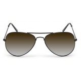"For The Look" Sunglasses - Sonnenbrille in Aviator Style mit UV Schutz - Braun