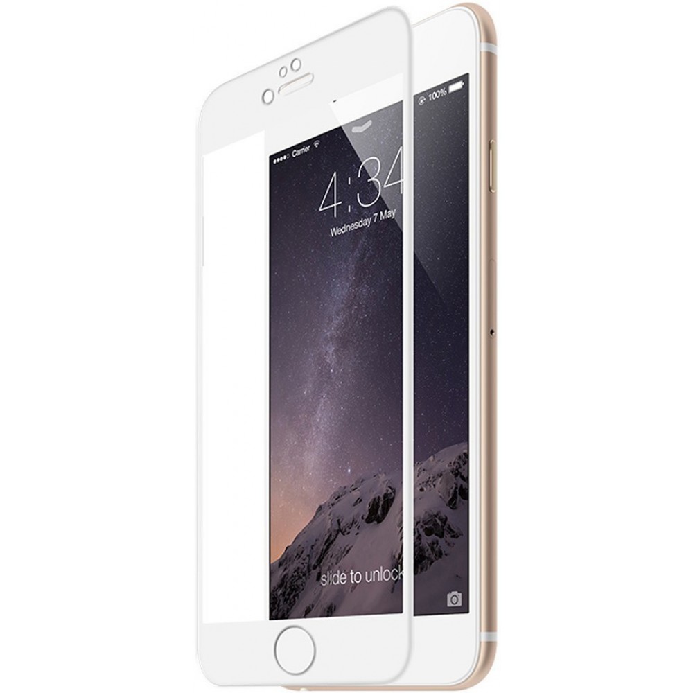 3D Tempered Glass vitre de protection blanc - iPhone 6 Plus / 6s Plus