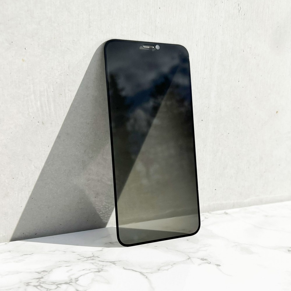 iPhone 13 3D Privacy Anti-Spy Tempered Glass - Bildschirm Schutzglas mit schwarzen Rändern