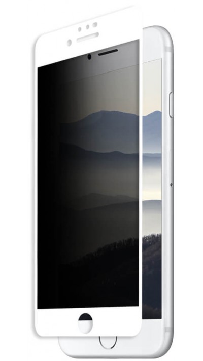 iPhone 6/6s 3D Privacy Anti-Spy Tempered Glass - Bildschirm Schutzglas mit weissen Rändern