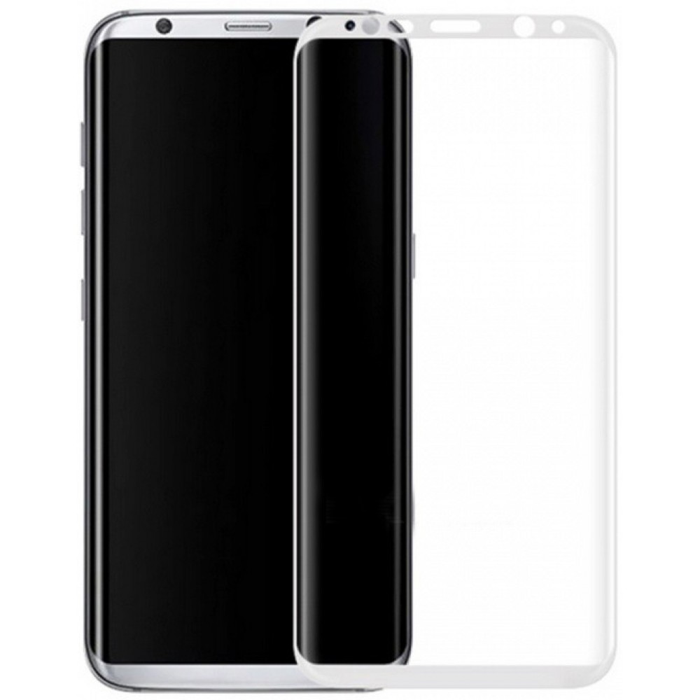 3D Tempered Glass vitre de protection blanc - Samsung Galaxy S8+