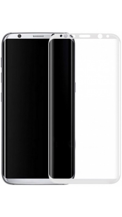3D Tempered Glass vitre de protection blanc - Samsung Galaxy S8+