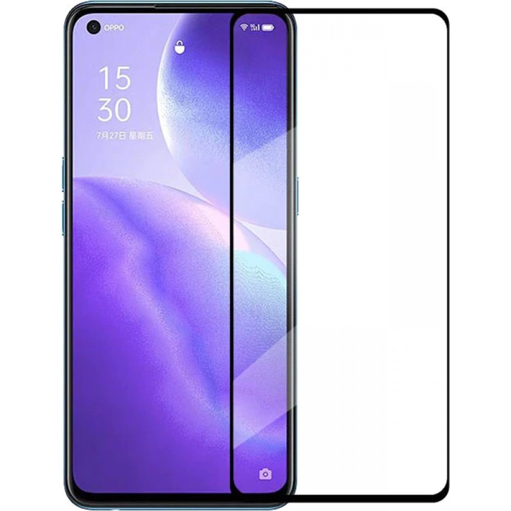 3D Tempered Glass OPPO Find X3 Lite - Full Screen Display Schutzglas mit schwarzem Rahmen