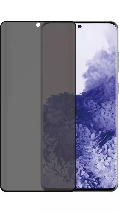 3D Tempered Glass Galaxy S21 Ultra - Vitre de protection d'écran intégrale Privacy anti-espion avec bords noirs