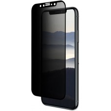 3D Tempered Glass iPhone XR - Vitre de protection d'écran intégrale Privacy anti-espion avec bords noirs