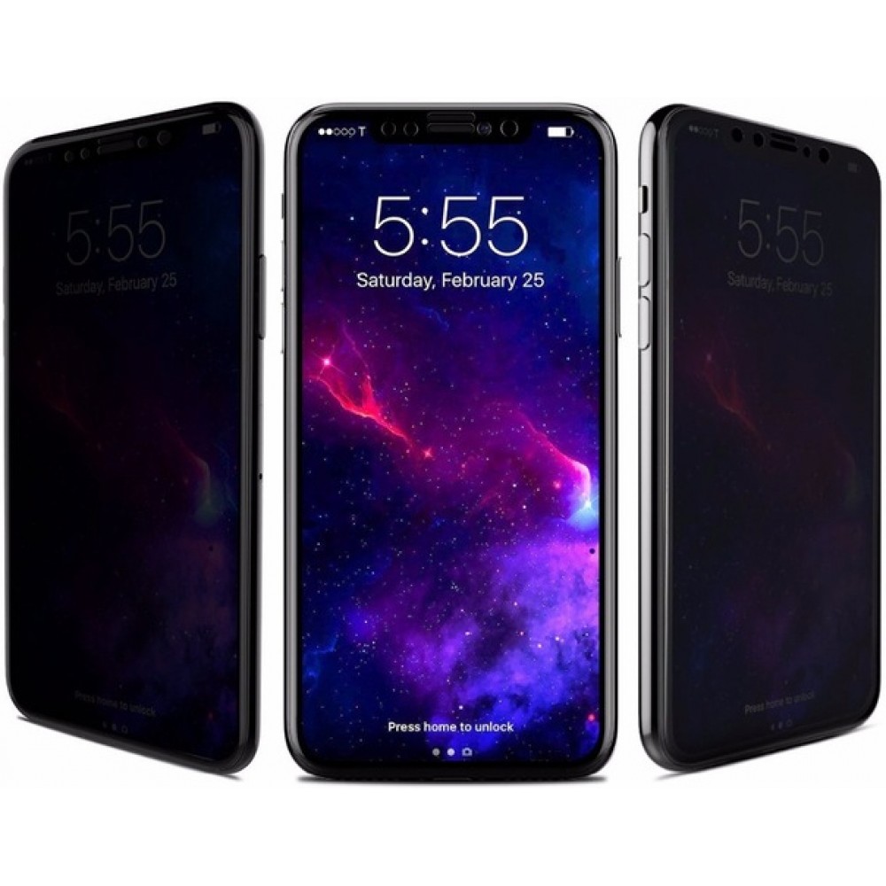 3D Tempered Glass Samsung Galaxy S22 - Vitre de protection d'écran intégrale Privacy anti-espion avec bords noirs