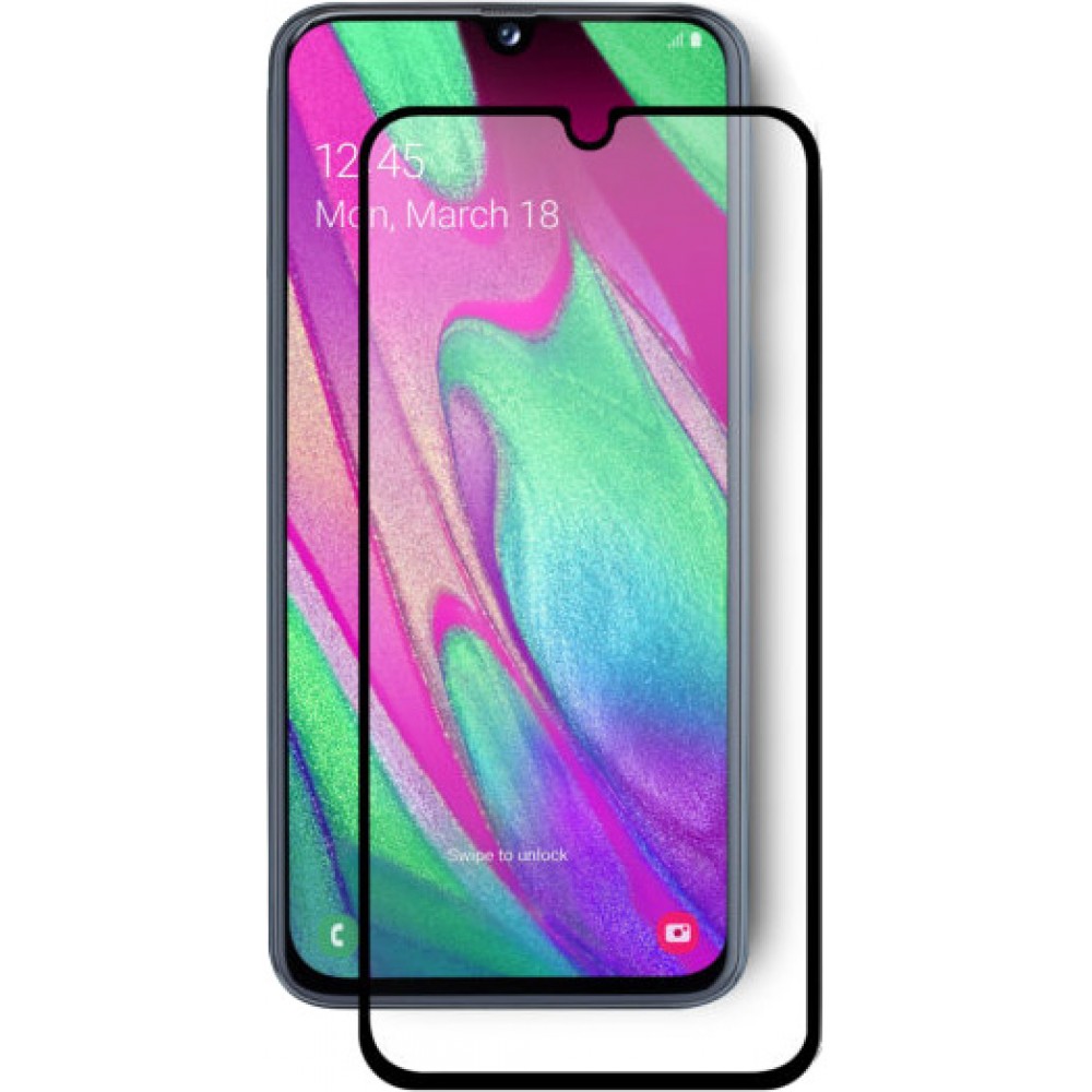 3D Tempered Glass Samsung Galaxy A40 - Vitre de protection d'écran intégrale verre trempé avec bords noirs