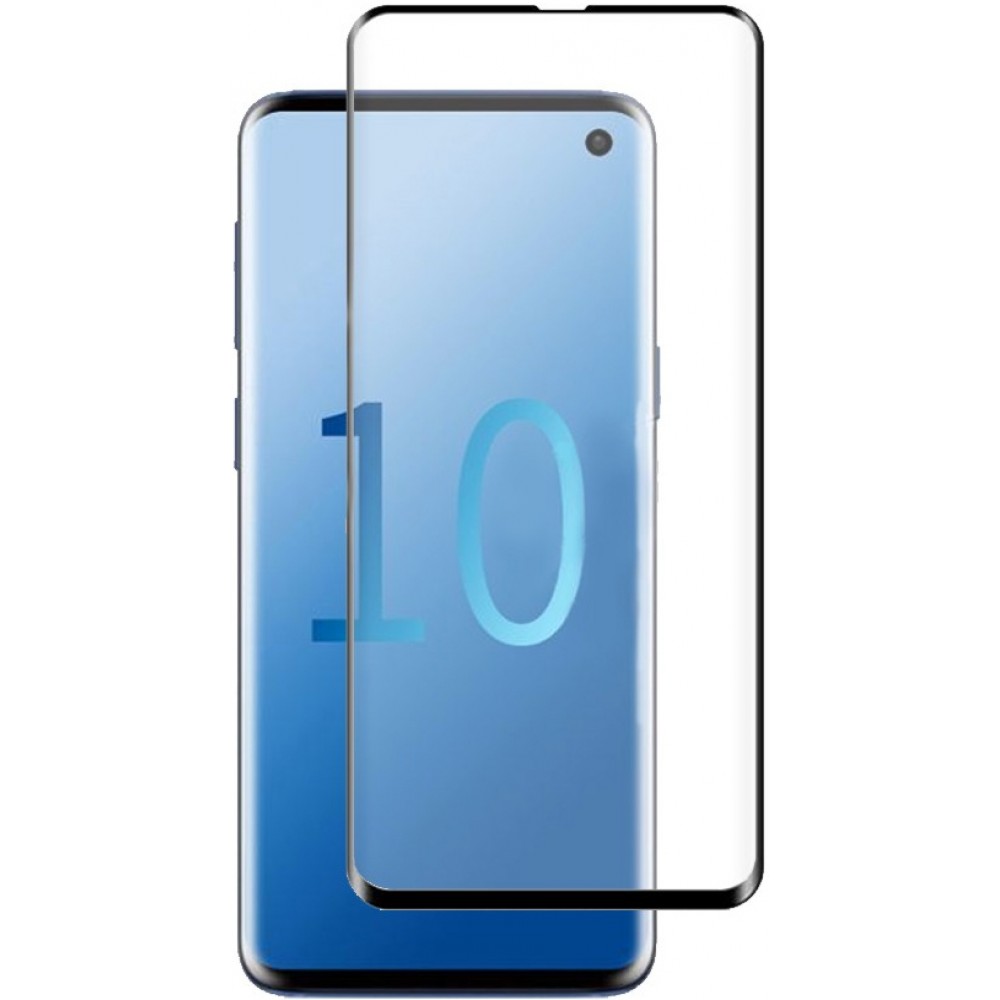 3D Tempered Glass Samsung Galaxy S10+ - Full Screen Display Schutzglas mit schwarzem Rahmen