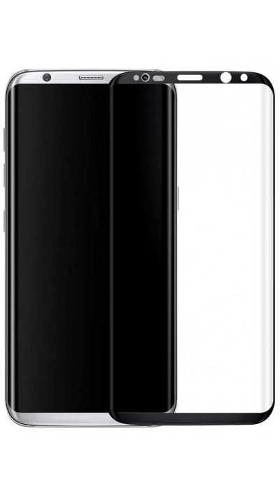 3D Tempered Glass Samsung Galaxy S8 - Vitre de protection d'écran intégrale verre trempé avec bords noirs