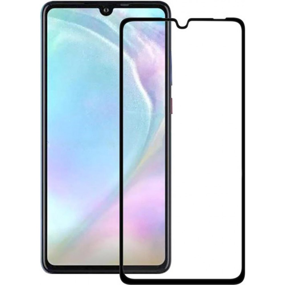 3D Tempered Glass Huawei P30 Lite  - Full Screen Display Schutzglas mit schwarzem Rahmen