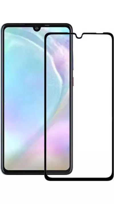 3D Tempered Glass Huawei P30 Lite - Vitre de protection d'écran intégrale verre trempé avec bords noirs