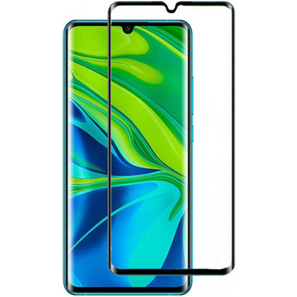 3D Tempered Glass Xiaomi Mi Note 10 - Vitre de protection d'écran intégrale verre trempé avec bords noirs