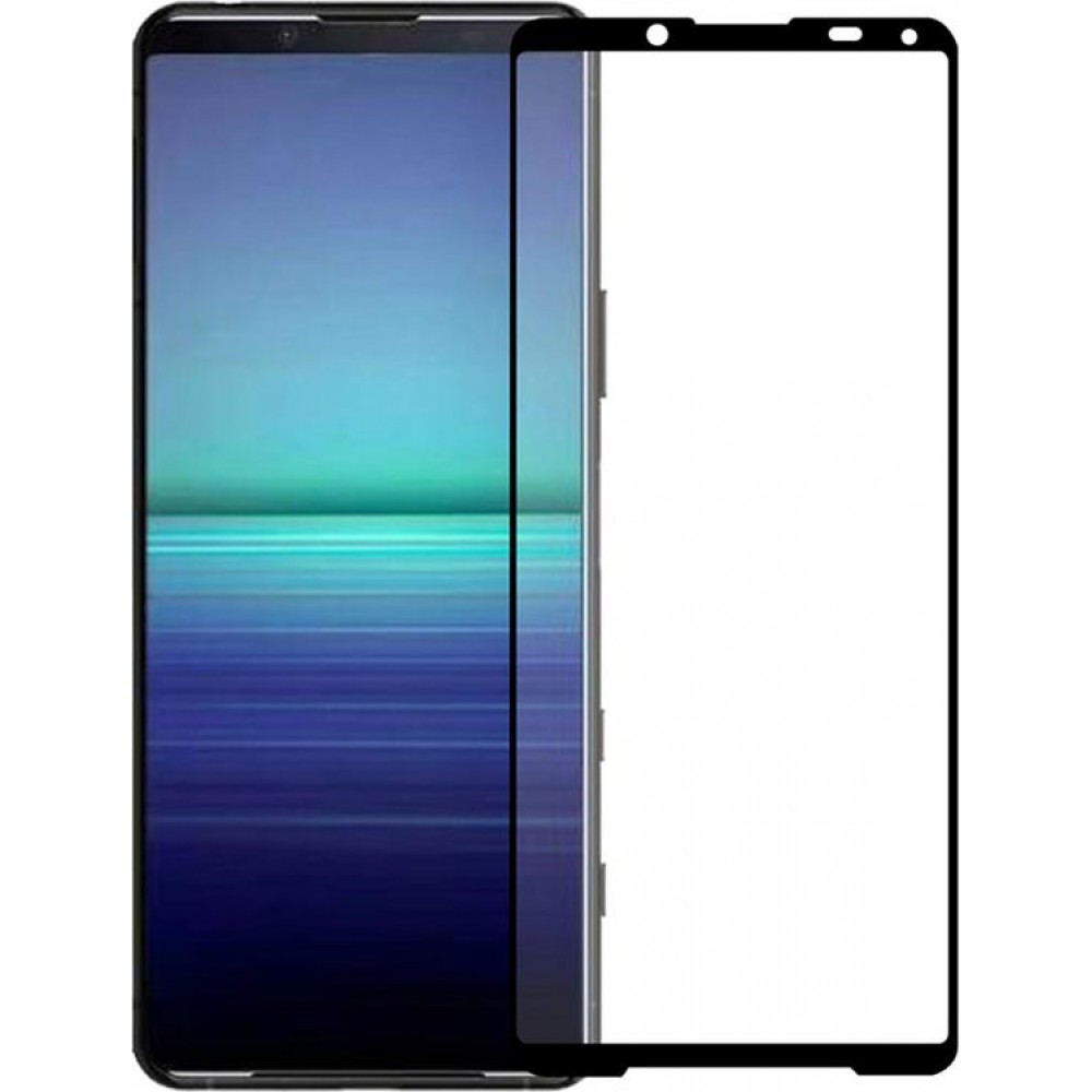 3D Tempered Glass Sony Xperia 5 II - Full Screen Display Schutzglas mit schwarzem Rahmen