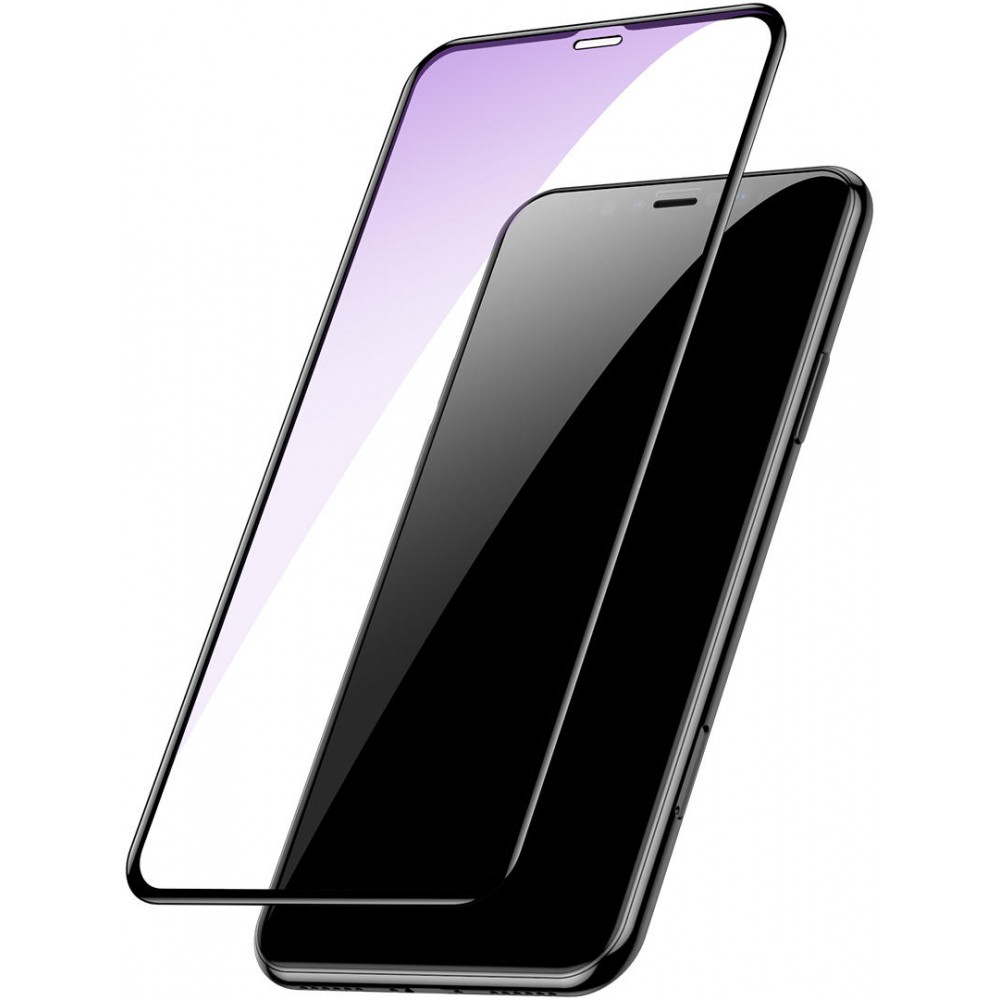 3D Tempered Glass Schutzglas schwarz anti-Blue Light - iPhone 12 / 12 Pro