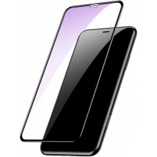 3D Tempered Glass vitre de protection noir anti-lumière bleue - iPhone 11