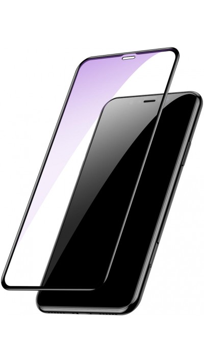 3D Tempered Glass vitre de protection noir anti-lumière bleue - iPhone 11