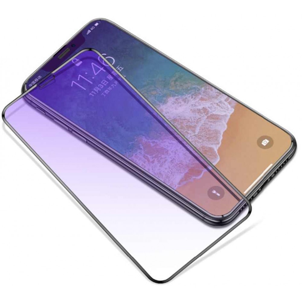 3D Tempered Glass Schutzglas schwarz anti-Blue Light - iPhone 13 Pro Max