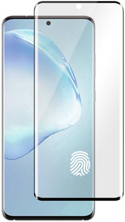 3D Tempered Glass vitre de protection noir (compatible empreinte digitale) - Samsung Galaxy S20+