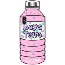 Hülle iPhone X / Xs - 3D Fun Flasche boys tears - Rosa