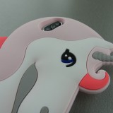 Hülle iPhone X / Xs - 3D Fun Pretty licorne hell- Rosa