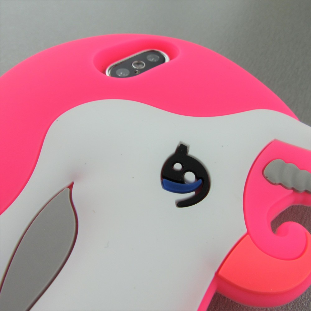 Coque iPhone X / Xs - 3D Fun Pretty licorne - Rose foncé