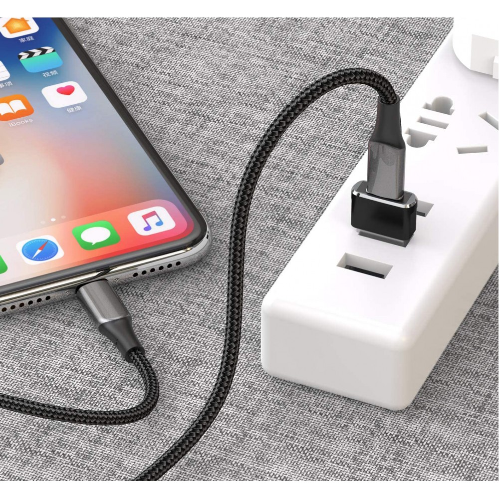 Adaptateur de chargeur / branchement - USB-C (entré) vers USB-A (sortie) - Noir