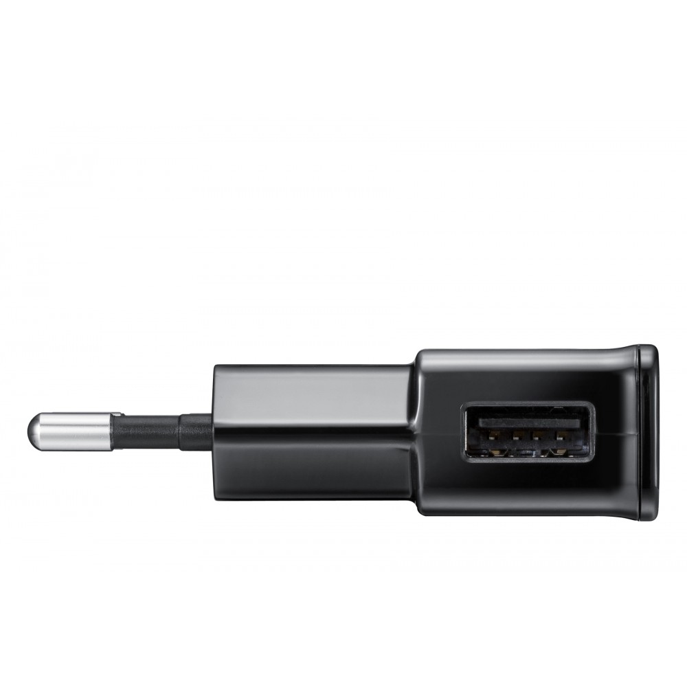 Standard Netzstecker Ladegerät - USB-A Adapter 5W für Smartphones mit Samsung-Look - Schwarz 