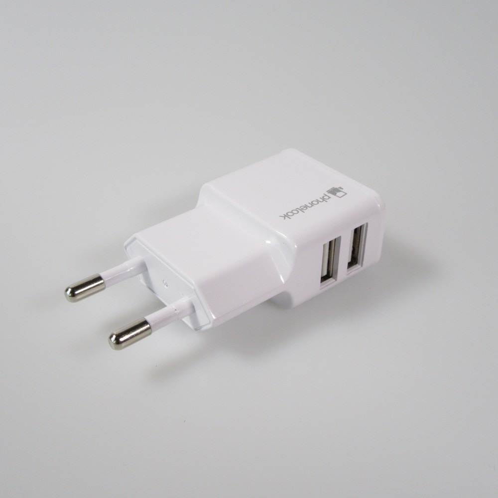 Ladegerät Netzadapter Doppel USB-A 10W PhoneLook - Weiss