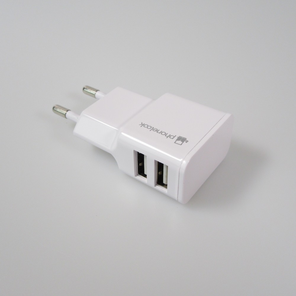 Ladegerät Netzadapter Doppel USB-A 10W PhoneLook - Weiss