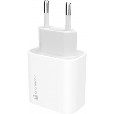 Adaptateur secteur USB-C 20W - Prise de charge Fast Charge - PhoneLook - Blanc