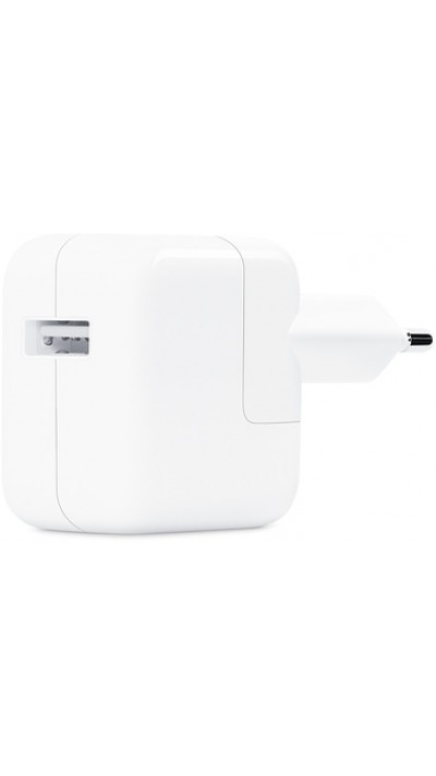 Adaptateur secteur avec connexion USB-A - Puissance de sortie 12 Watt - Blanc