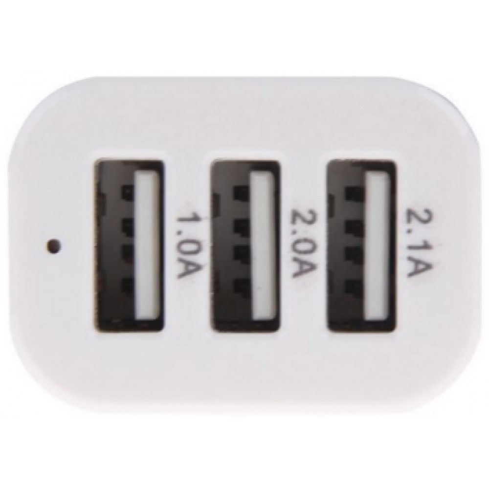 Auto Zigarettenanzünder 3-Port Lade-Adapter - KFZ Multiport 3x USB-A Anschluss - Blau