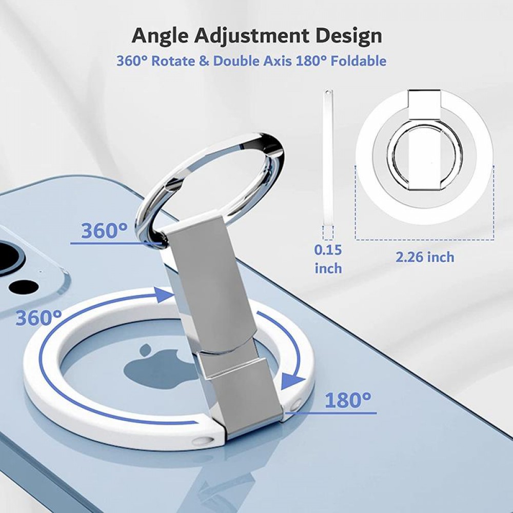 Universal Stütz-Ring magnetisch MagSafe 360 drehbar und verstellbar - Weiss