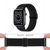 Apple Watch 38mm / 40mm / 41mm - Sportliches elastisches Nylonband, verstellbar, weich, waschbar - Rot und grün gestreift