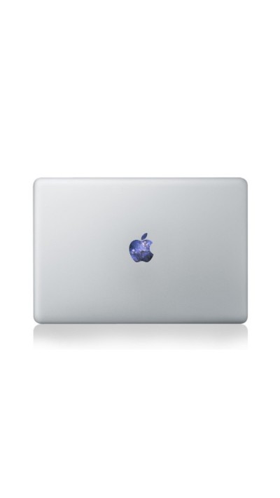 Autocollant MacBook Apple logo galaxy blue