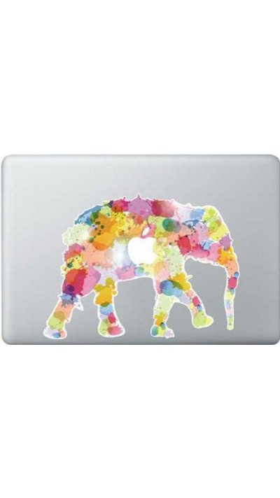 Autocollant MacBook - Elephant Color Splash