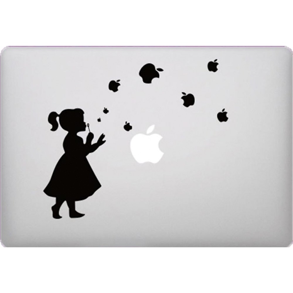 Autocollant MacBook - Girl blowing Apples