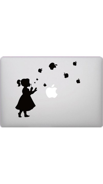 Autocollant MacBook - Girl blowing Apples