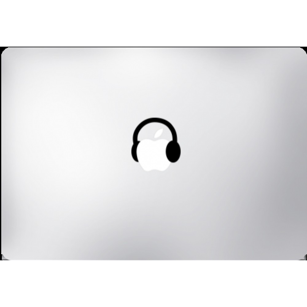 MacBook Aufkleber - Headphones