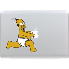 Autocollant MacBook - Homer running