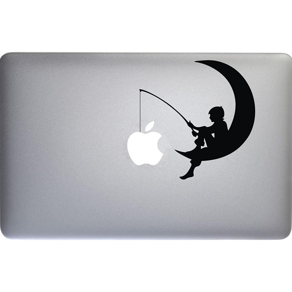 Autocollant MacBook - Moon with boy fishing
