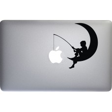 Autocollant MacBook - Moon with boy fishing