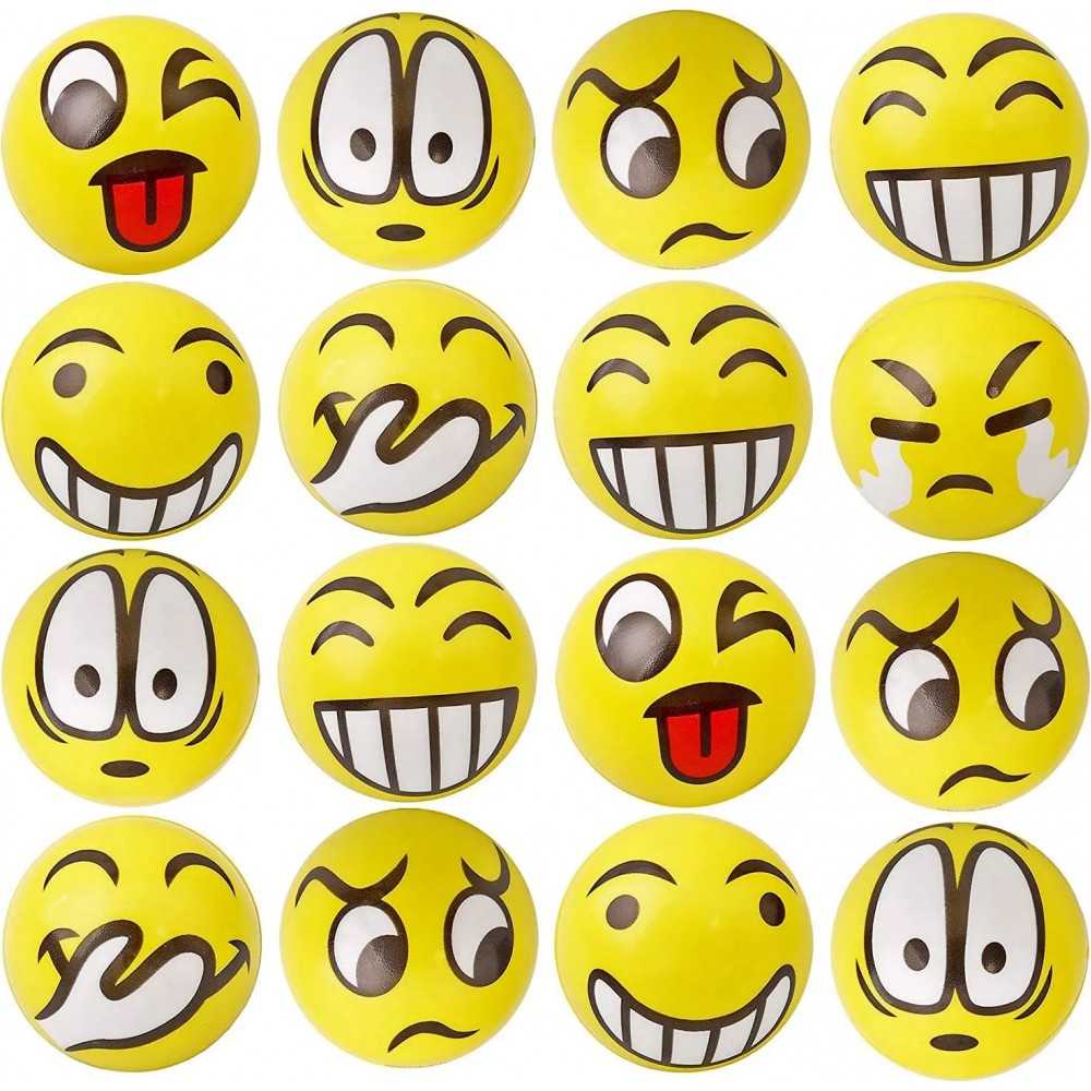 Boule en pâte à modeler anti-stress "Smiley" pour soulager le stress - Visage aléatoire