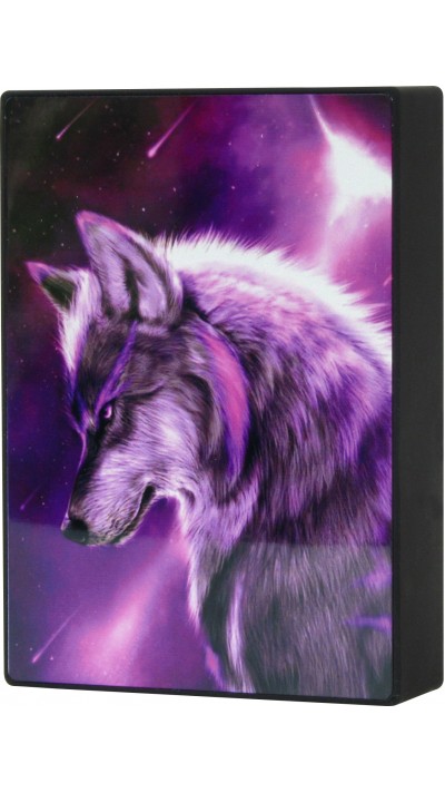 Externe Batterie 10000mAh Special Edition USB-A & USB-C - Purple Sky Wolf